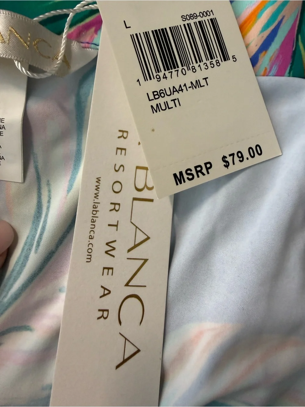La Blanca Vibrant Blue Tropical Leaf Resort Wear Loungewear Set NEW - Picture 3 of 12